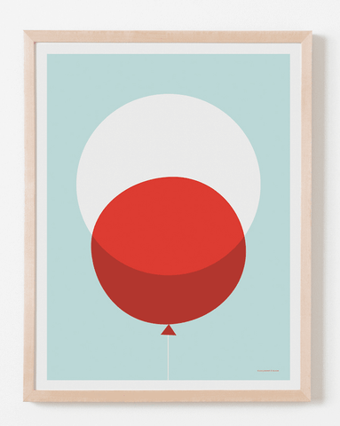 Big Red Balloon Art Print