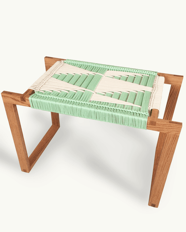 Fireside Stool White And Mint