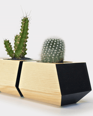 Boxcar Planter Set Ash & Black