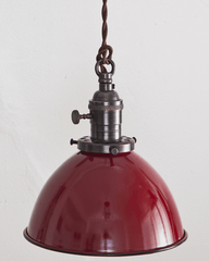 Brass Switch Pendant Red Dome