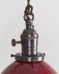 Brass Switch Pendant Red Dome