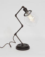 Zig Brass Desk Lamp Glass