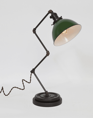 Zig Brass Desk Lamp Green