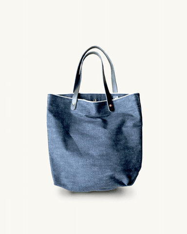 Brooklyn Made Farmer's Market Tote Bag Indigo