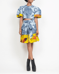 Dada Crop Top & Wrap Skirt Set