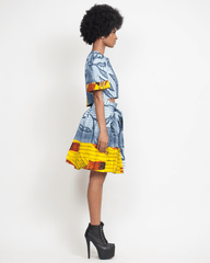 Dada Crop Top & Wrap Skirt Set