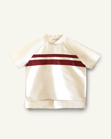 Cola Striped Raglan Top